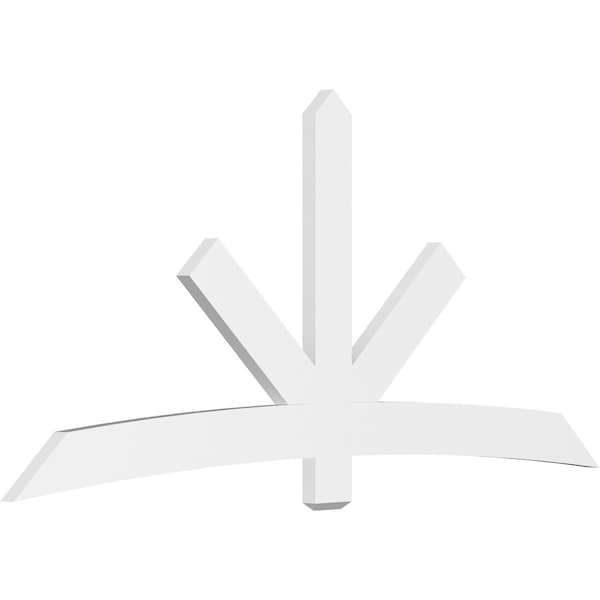 Ekena Millwork Alberta Architectural Grade PVC Gable Bracket, 96"W x 44"H x 2"D x 6"F, 11/12 Pitch GBP096X44X0206ALB00 - main